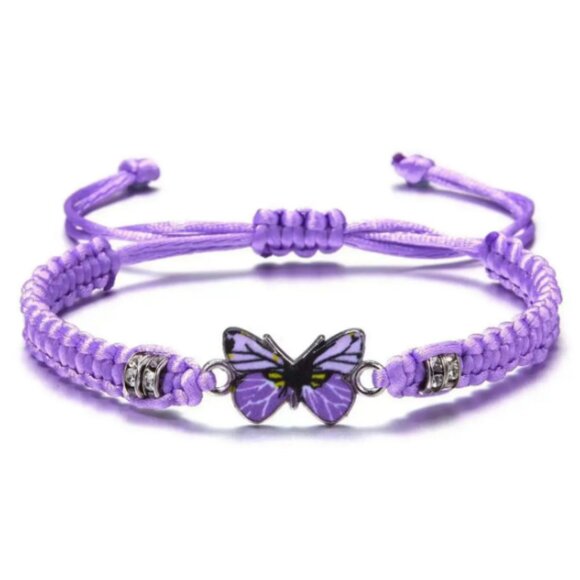 Butterfly Charm Bracelet String Handmade( 5pcsPack) - Picture 1 of 5